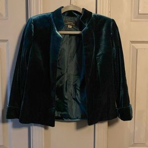 Velvet green blazer